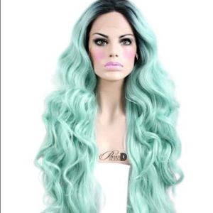 Mint mermaid lace front wig